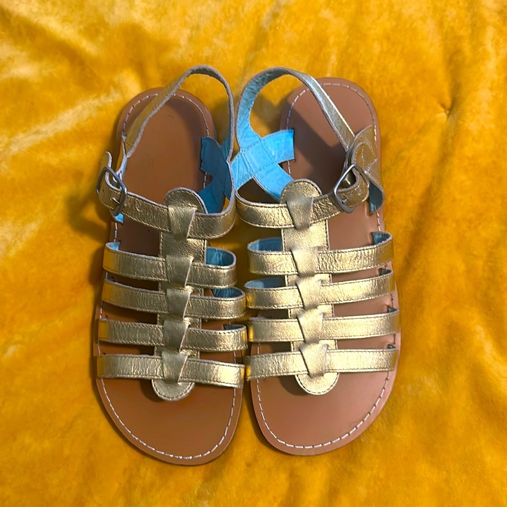 Mini Boden Gold Sandals